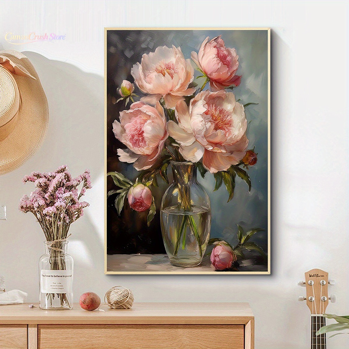 Vase Decor - 1 adet Yaratıcı Vazo Buketi Tuval