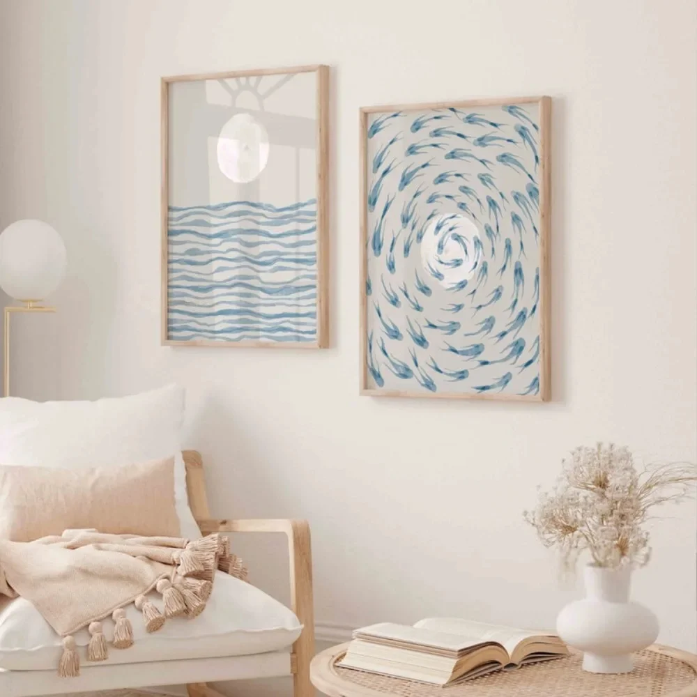 Abstract Canvas Set - 2 adet çerçevesiz kanvas tablo, 2