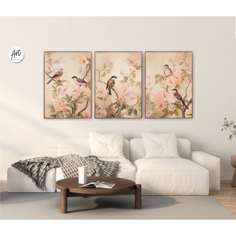 Abstract Canvas Set - (Çerçevesiz 3 Parça) - 2D Düz,