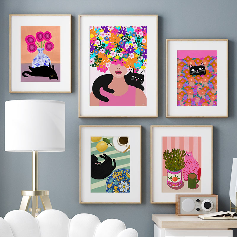 Boho Soyut Kız Vazo Çiçek Siya - Vase Decor incelemesi ve fiyatı