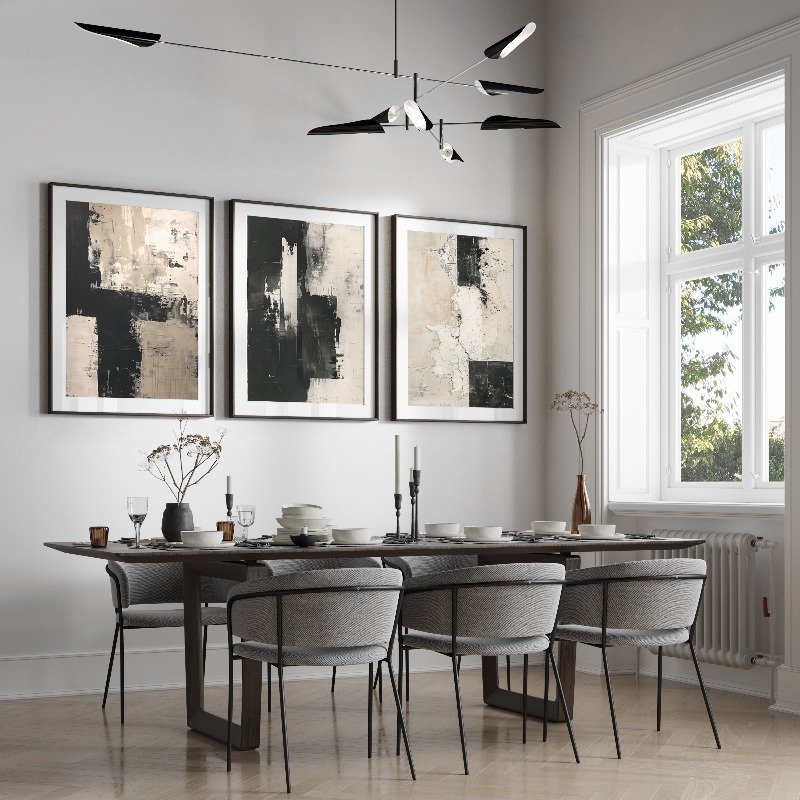 3'lü Baskı Seti, Geometrik Soy - Abstract Canvas Set incelemesi ve fiyatı