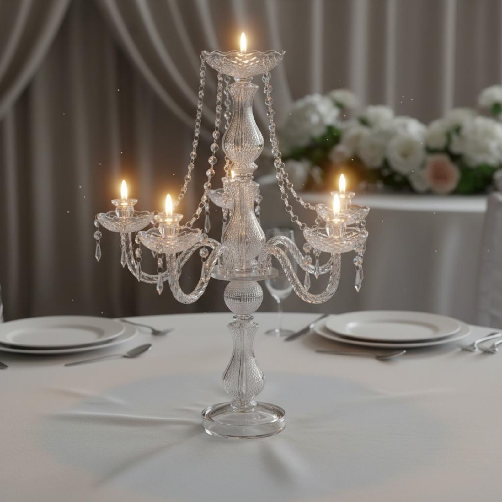 Kristal Şamdan Zarif Düğün Şam - Candle Holder Decor incelemesi ve fiyatı