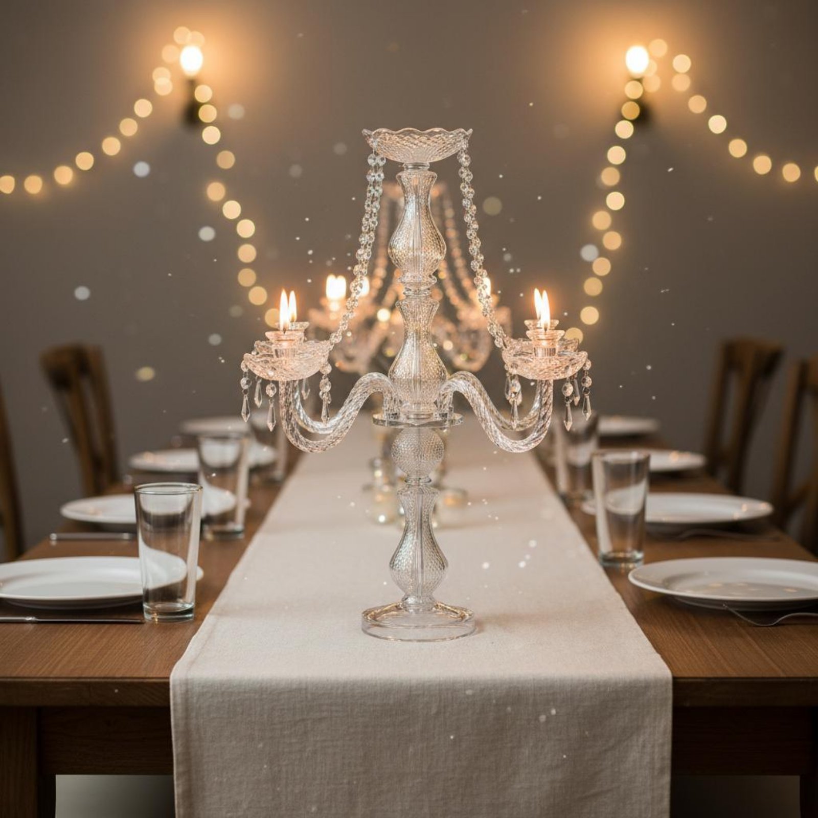 Kristal Şamdan Zarif Düğün Şam - Candle Holder Decor incelemesi ve fiyatı
